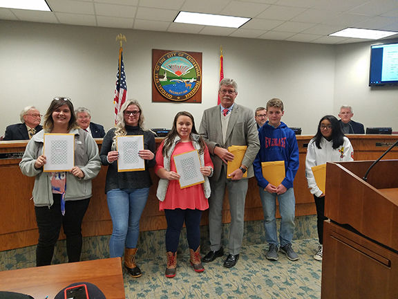 Holiday card winners honored